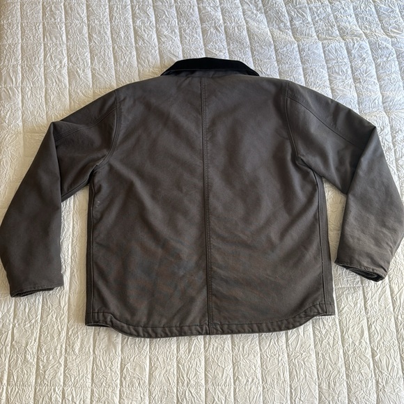 Carhartt relaxed fit canvas fleece lined jacket men’s medium - Picture 2 of 4